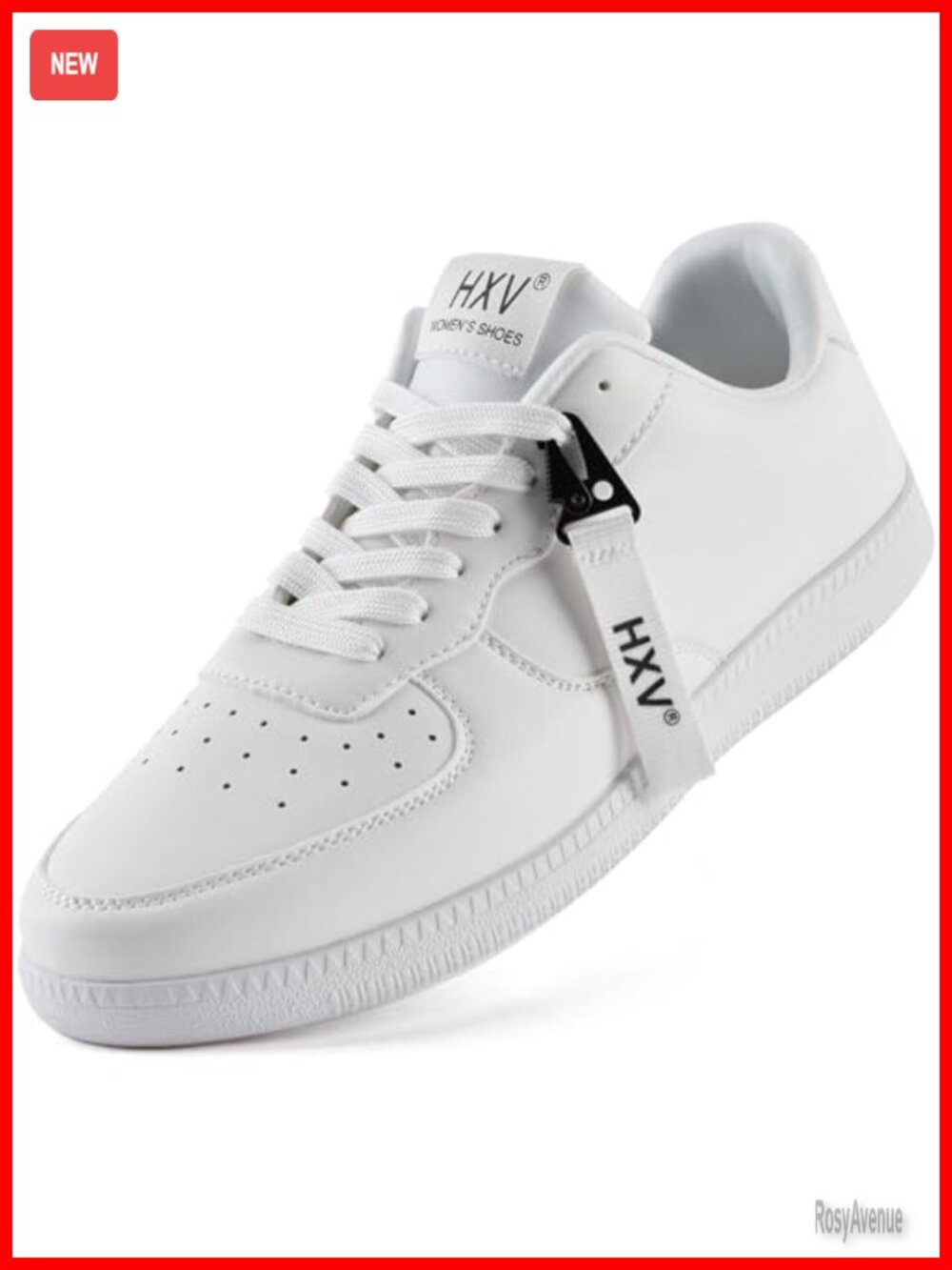 Women's Classic Vegan Leather Lace-Up Fashion Sneakers Low Top Comfort Walking - Picture 4 of 7